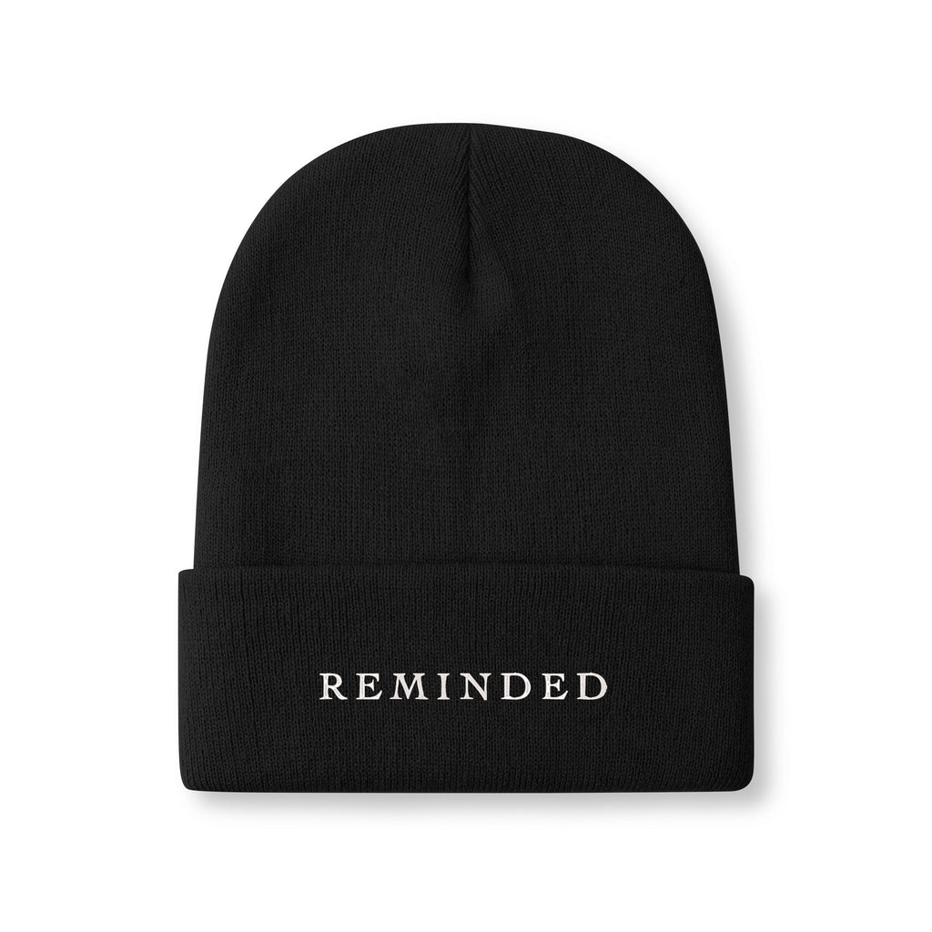 Reminded Embroidered Knitted Hat