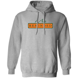 I Am Reminded Orange and Green Pullover Hoodie