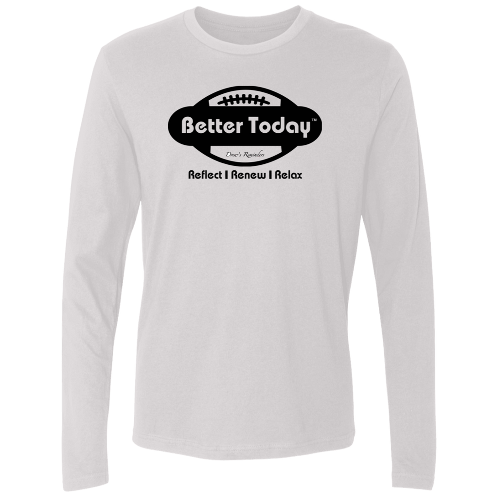 Better Today Football Men's Long Sleeve T Black