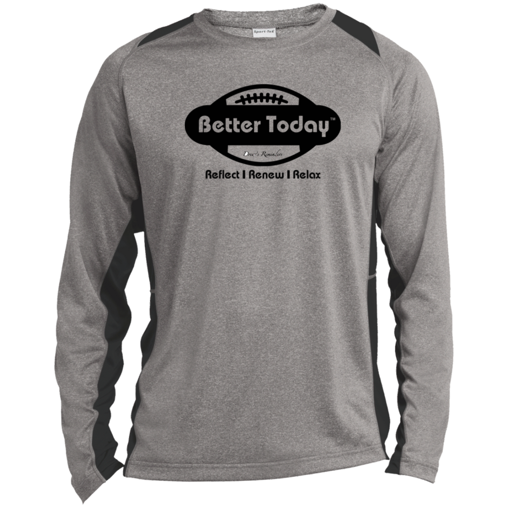 Better Today Football Long Sleeve Heather Performance Tee