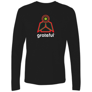 Men's Grateful Long Sleeve T Black