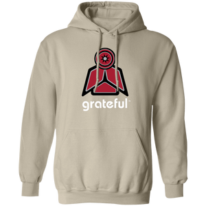 Grateful Red Black Silver Pullover Hoodie