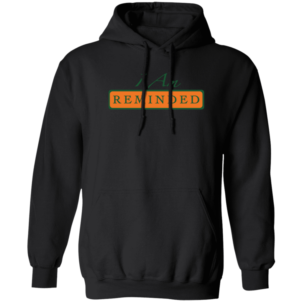 I Am Reminded Orange and Green Pullover Hoodie