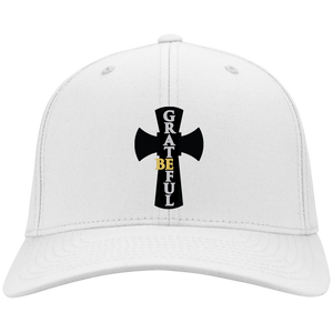 Be Grateful Cross Embroidered Twill Cap