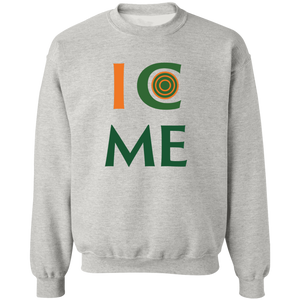 I See Me Orange and Green Pullover Crewneck Sweatshirt
